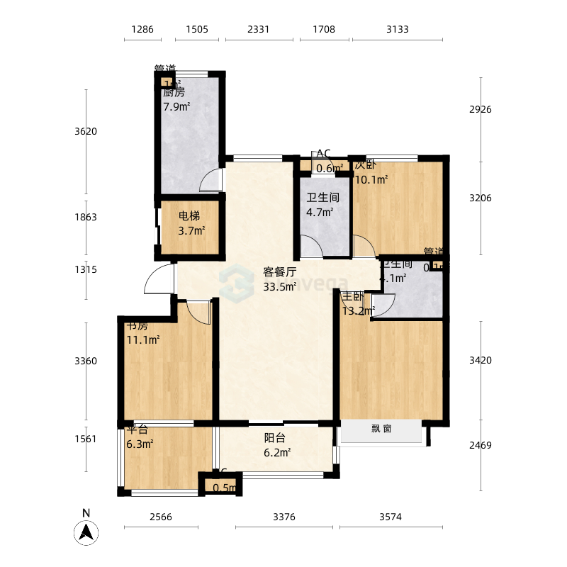 潍坊上城国际户型图-三维家户型库