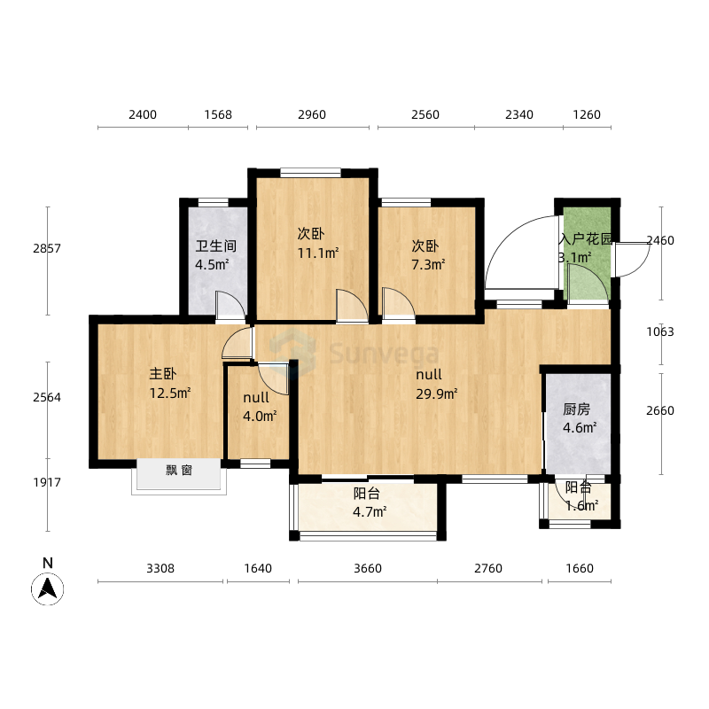 南充绿地城户型图-三维家户型库