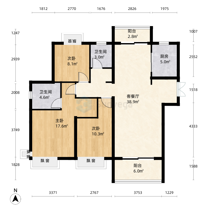 宜昌保利时代宜昌户型图-三维家户型库