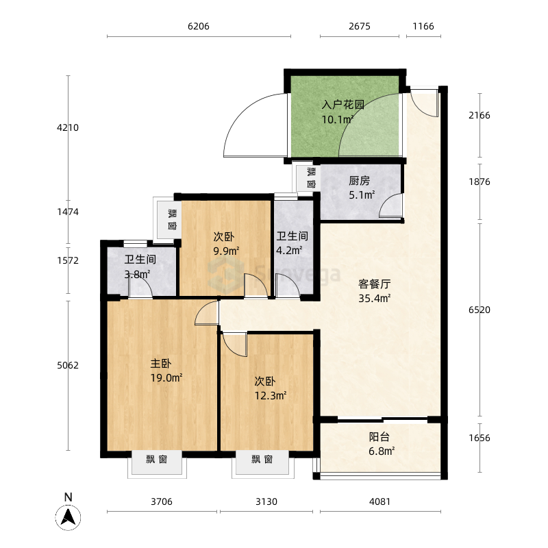 贵港国旺花园户型图-三维家户型库