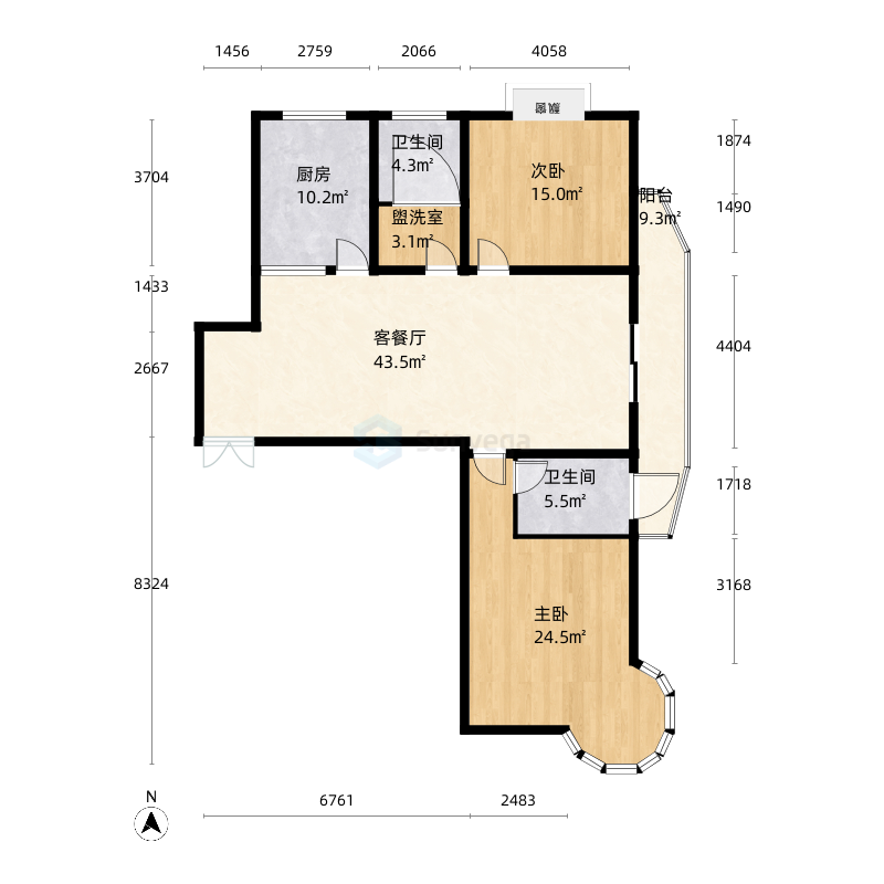 临沂清水湾户型图-三维家户型库