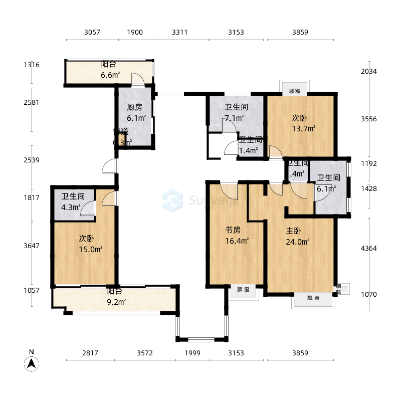 蚌埠荣盛华府户型图-三维家户型库