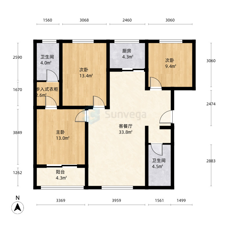 铜川幸福佳苑户型图-三维家户型库