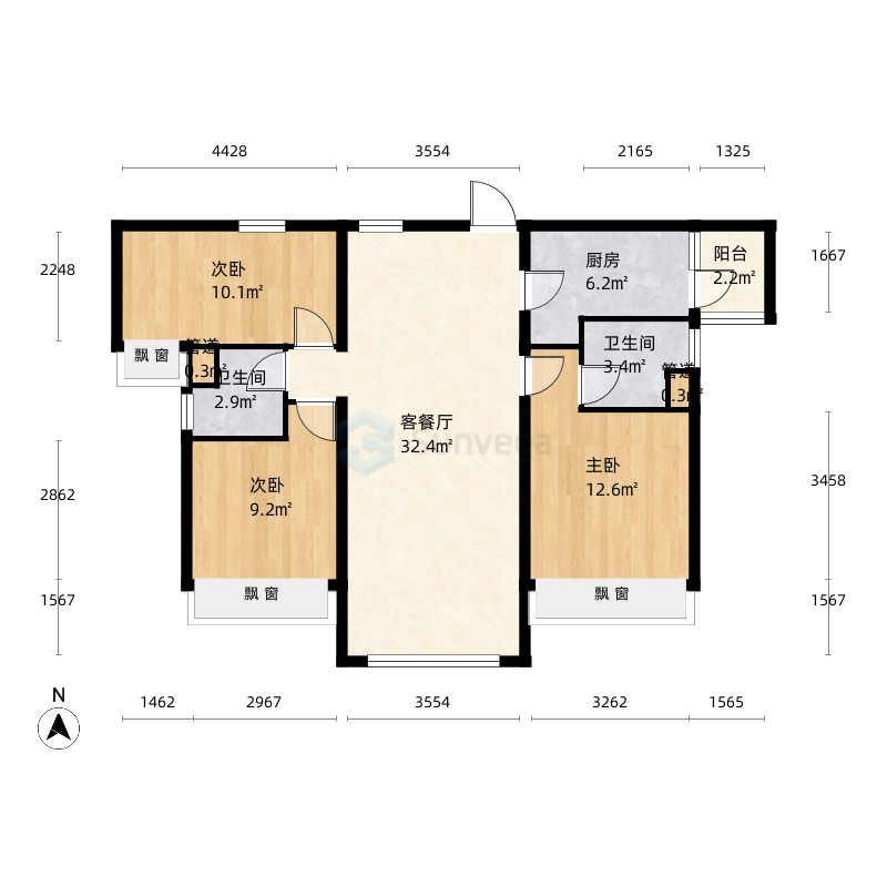 邯郸碧桂园园天玺户型图-三维家户型库