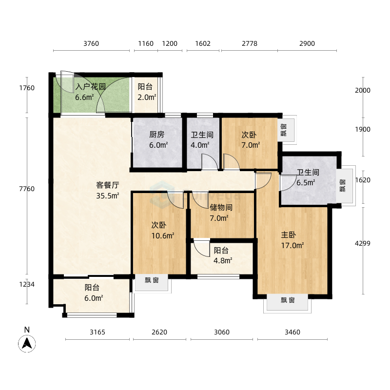 河源雅居乐户型图-三维家户型库