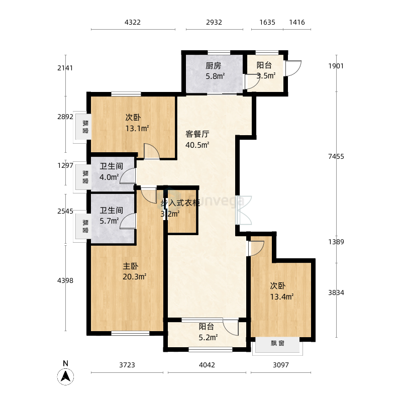 台州御庭壹号户型图-三维家户型库