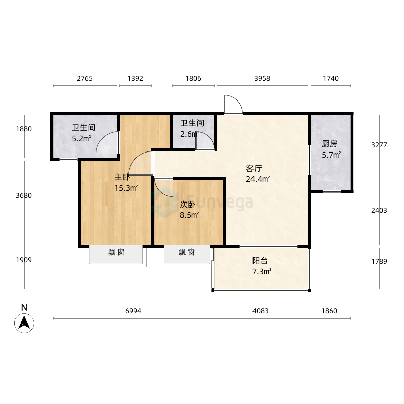 龙岩国贸天琴湾户型图-三维家户型库