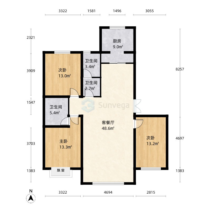 朔州西山华府户型图-三维家户型库