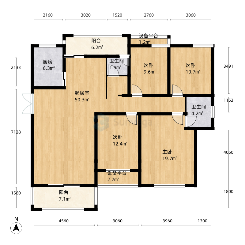 邵阳邵东东方巴黎户型图-三维家户型库