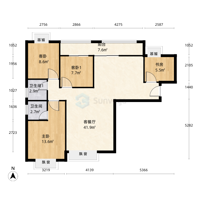 龙岩城发福郡户型图-三维家户型库