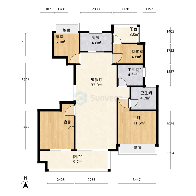 达州中梁·首府户型图-三维家户型库