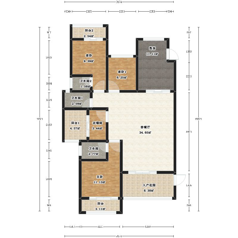 汕头熙海华府户型图-三维家户型库