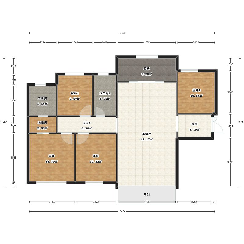 唐山唐城壹零壹户型图-三维家户型库