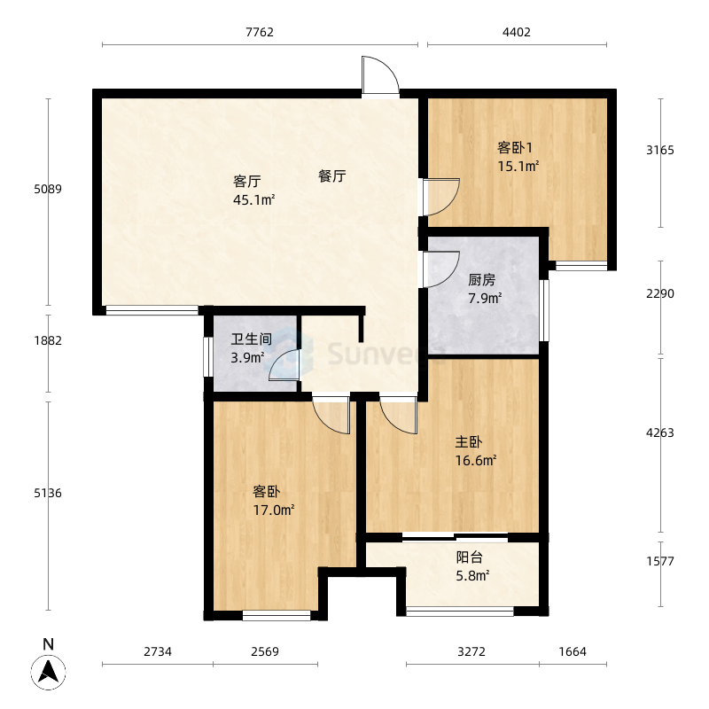 淄博金域华庭·悦府户型图-三维家户型库