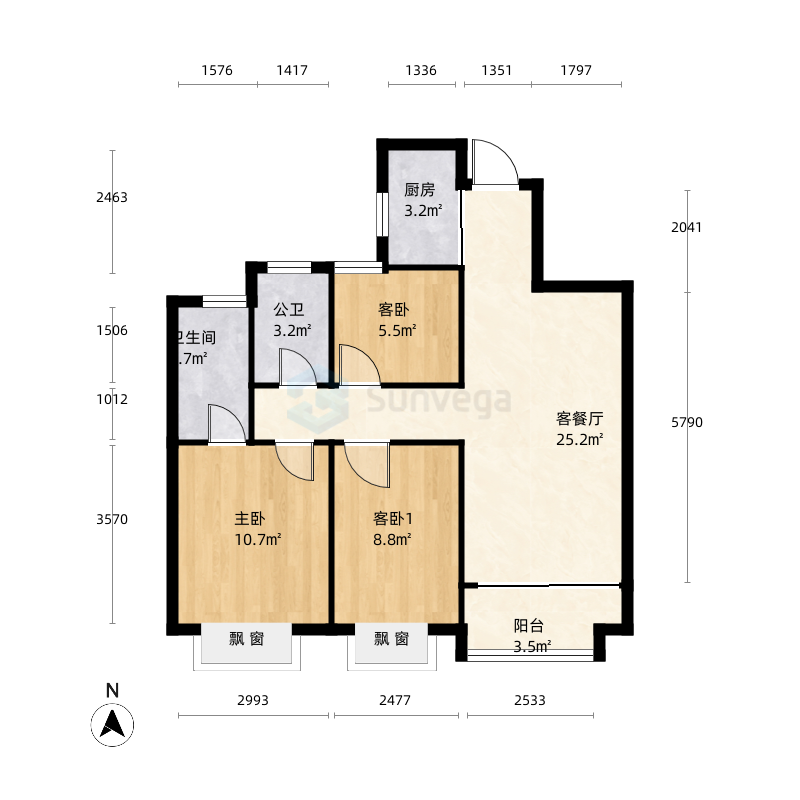 金华金义颐景园户型图-三维家户型库