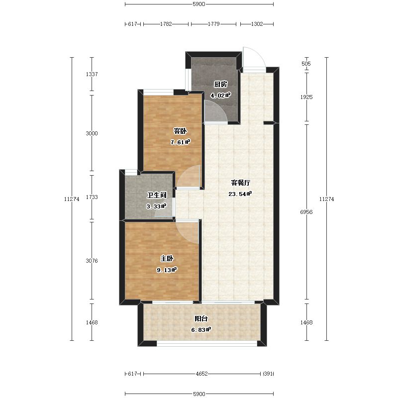 南昌绿地中央公园户型图-三维家户型库