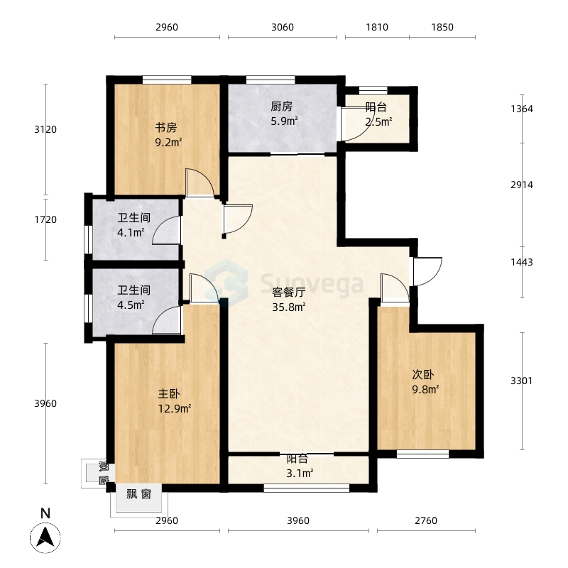 银川未来城户型图-三维家户型库