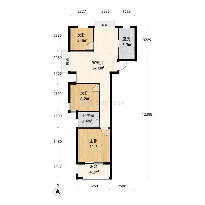 温州聚欢家园户型图-三维家户型库