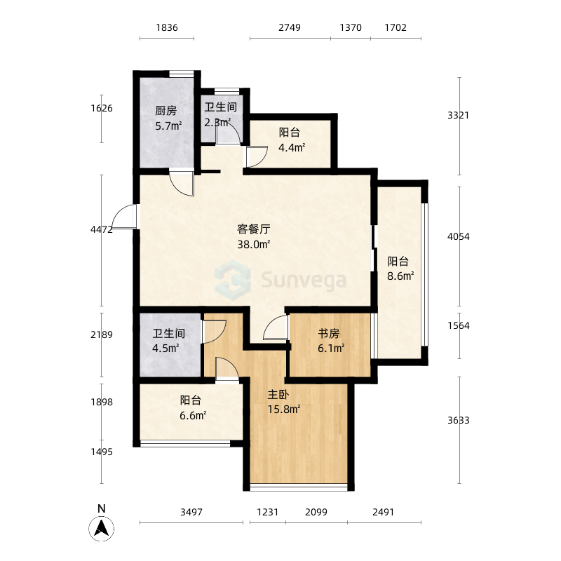 镇江天玺华府户型图-三维家户型库