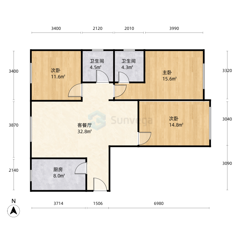 保定易水名苑户型图-三维家户型库