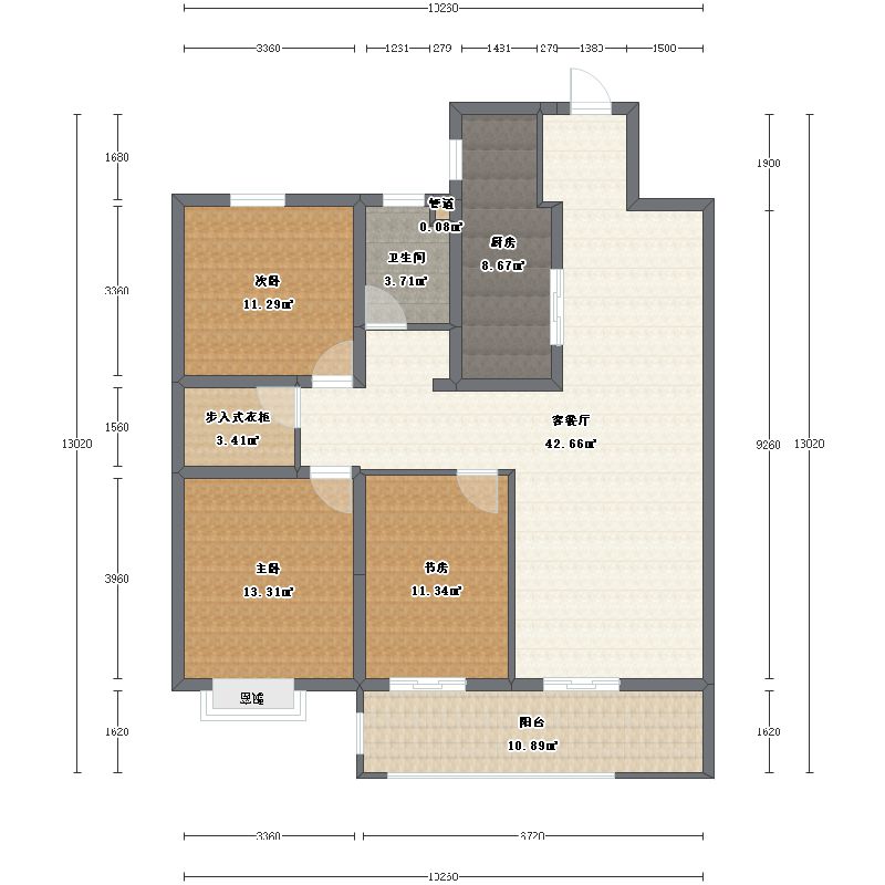 济宁东南华城户型图-三维家户型库