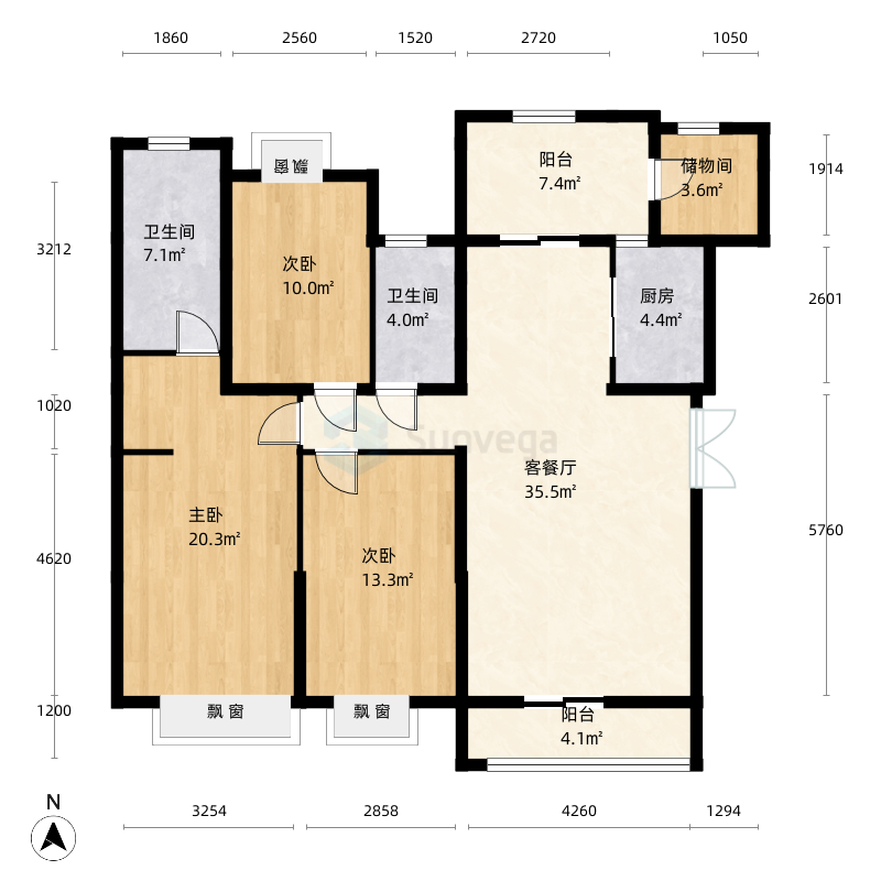 西安曲江南苑户型图-三维家户型库