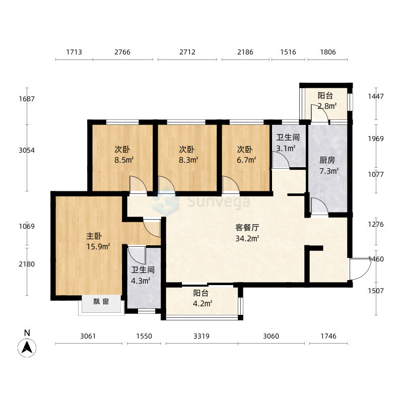 宜宾欢乐颂豪庭户型图-三维家户型库