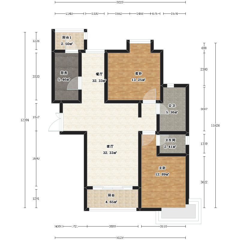 唐山唐山雅颂居户型图-三维家户型库